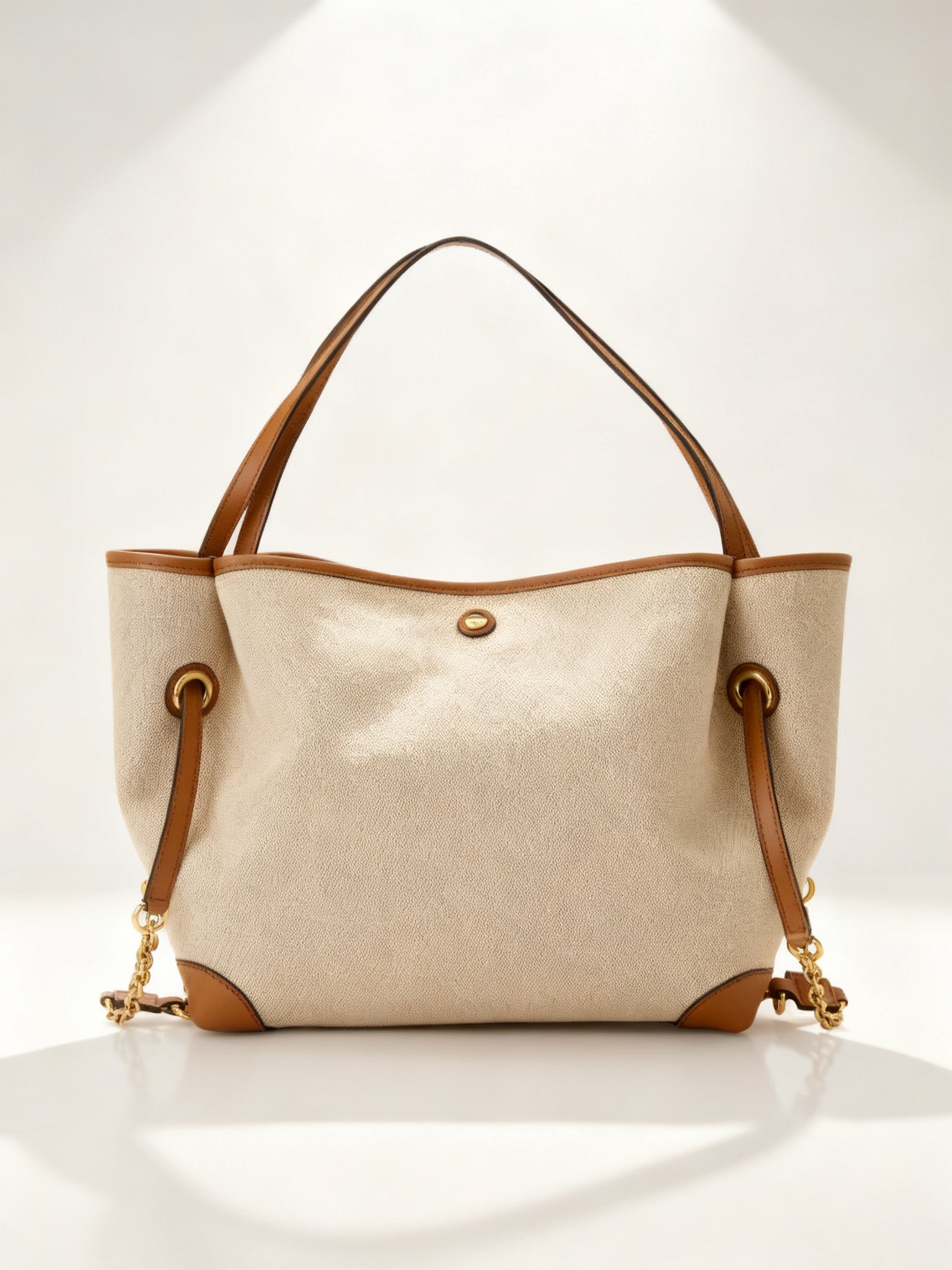 Leather Shopper Tote Bag