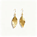 Gold Leaf Drop Earrings
